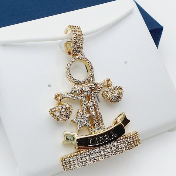 "14K Gold Plated Cubic Zircon Pendant, INUS1BR216 - Picture 3 of 9